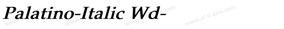 Palatino-Italic Wd字体转换